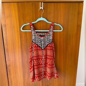 THML Sleeveless Blouse Red and Black